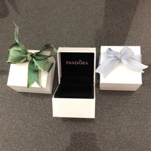 3 empty Pandora Jewelry boxes